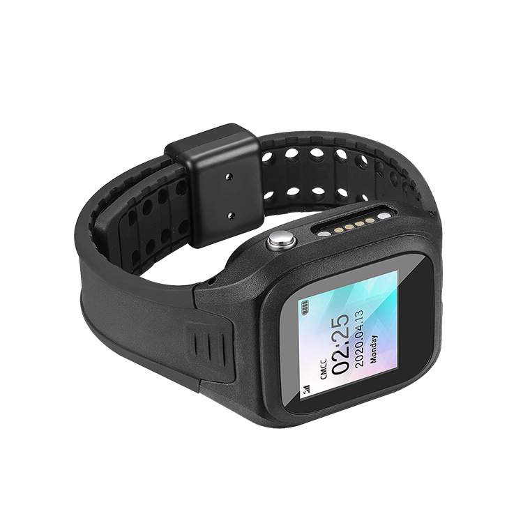 防拆电子社区矫正4G定位腕带手环 系统下发文本电子围栏警报APP  PT400