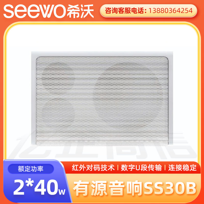 希沃壁挂教学音响 SS33B 教学一体化音响 Seewo交互智能录播 银灰色