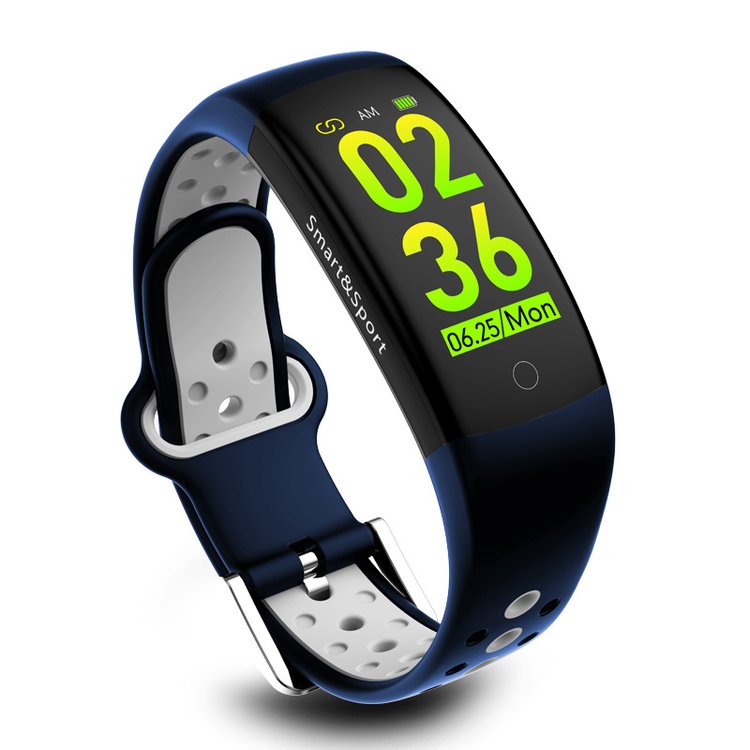 智能手环 Q6S 美泽企业伴手礼礼品定制 硅胶双色表带