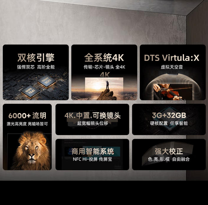 海信4K 超清激光投影机 工程投影 6500流明 多场景应用 P62