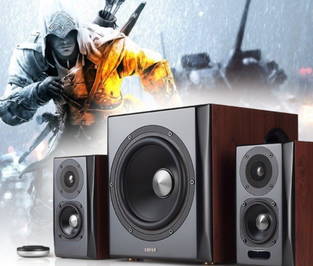 SADA D-200T笔记本台式机电脑音响木质小音箱蓝牙重低音炮 黑色