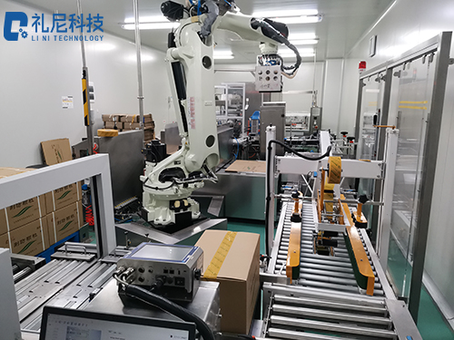 F-500型机器人码垛机 圆通纸箱码垛 打包自动化输送线生产 白色