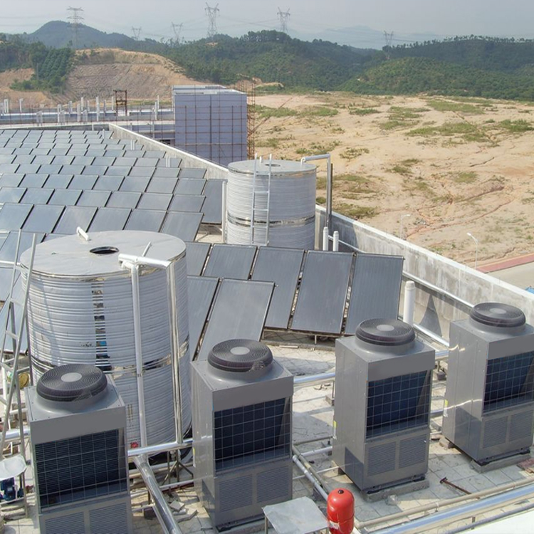 岳源新能源承接酒店宾馆太阳能空气能热泵供热系统 分体式