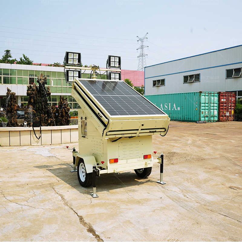 太阳能移动照明车 移动升降户外夜间照明灯塔  白色