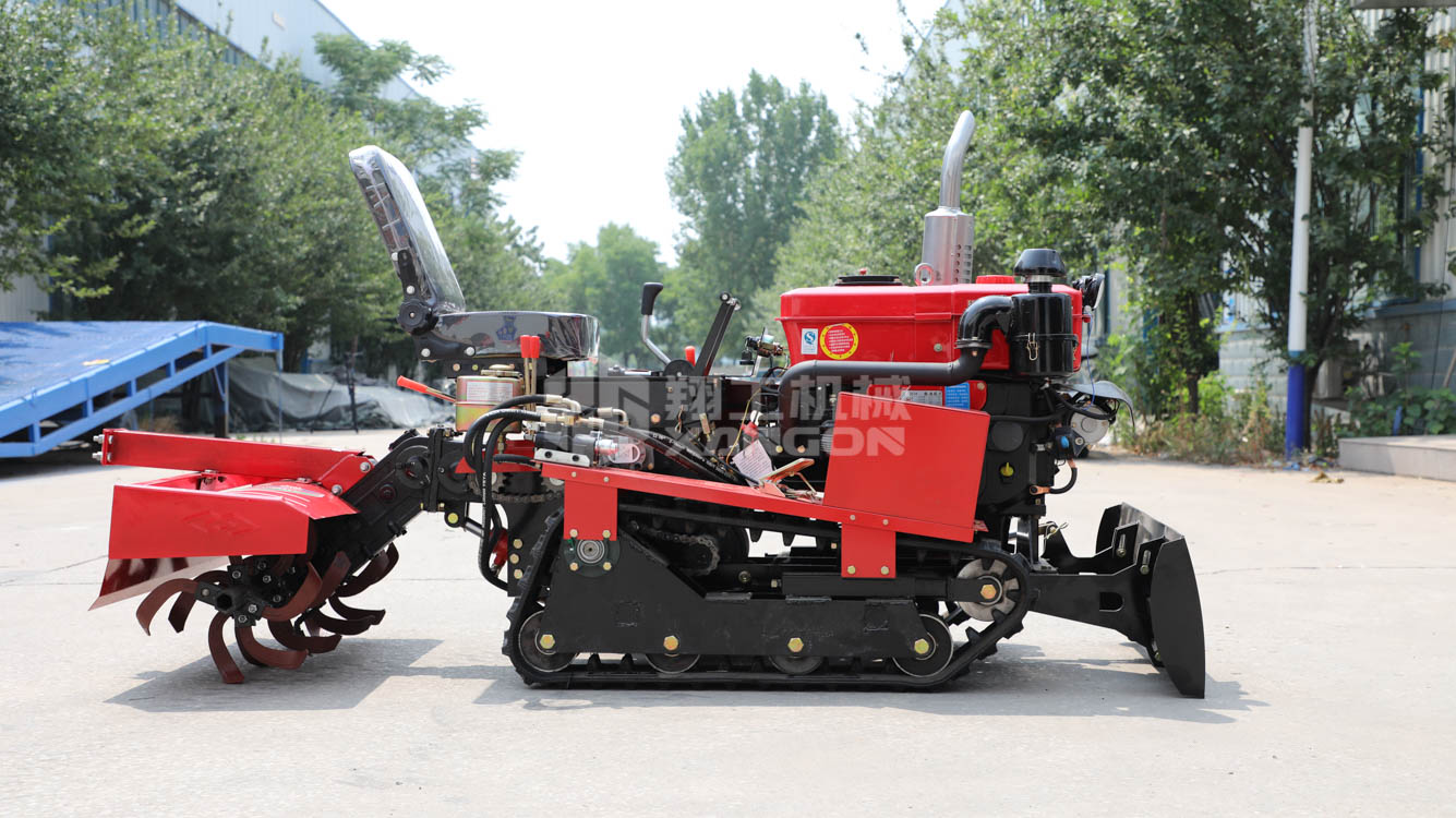 水旱两用履带式旋耕 可带多种辅具除草开沟推土回填 35马力