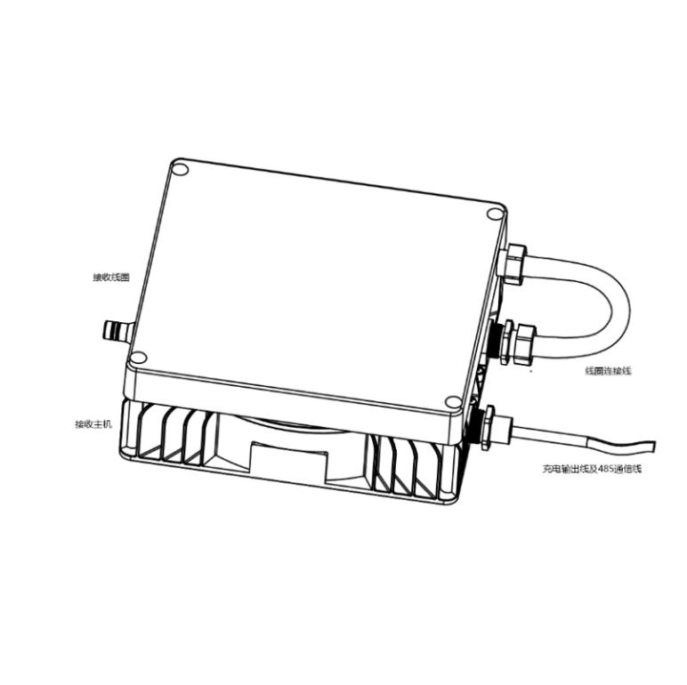 油气工厂消防灭火机器人中大功率磁共振防爆型无线充电模组  黑色