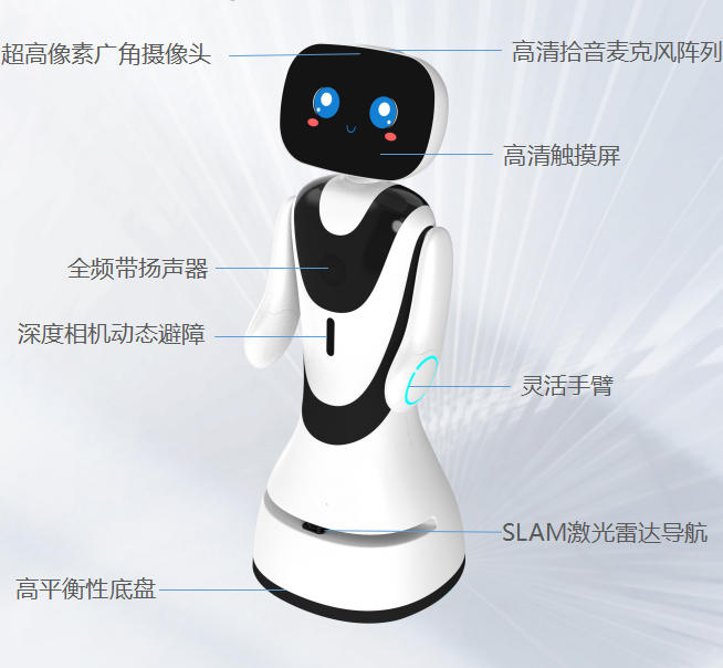 ai政务服务机器人 视觉判断 外观设计可定制 人工智能助手 黑色+白色
