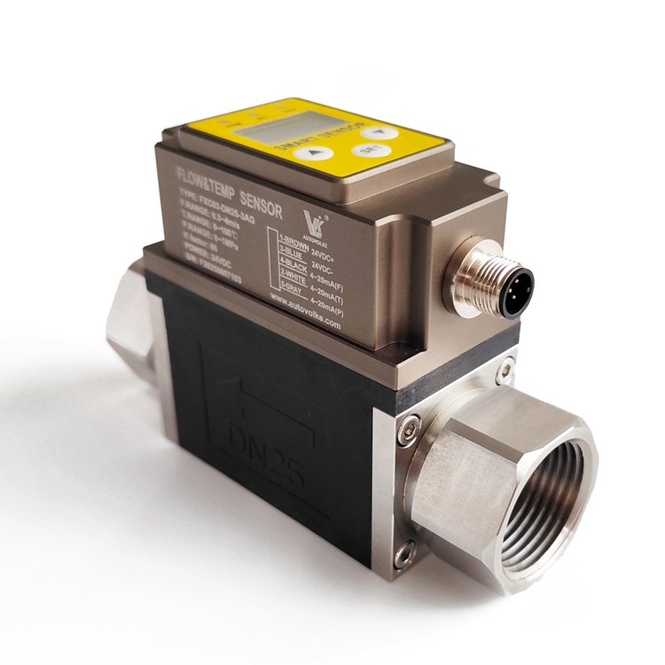 智能流量压力温度传感器 小管径流量表 液体叶轮流量计 FXC03