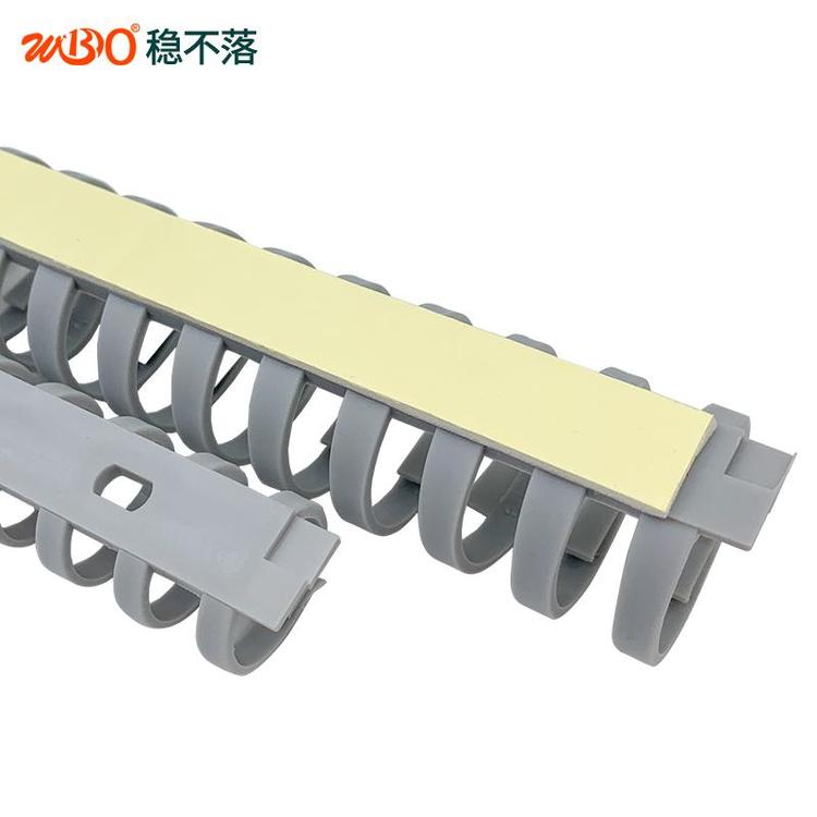 龙骨线槽PVC圆形拨开式走线槽背胶塑料规格全稳不落 灰色线槽