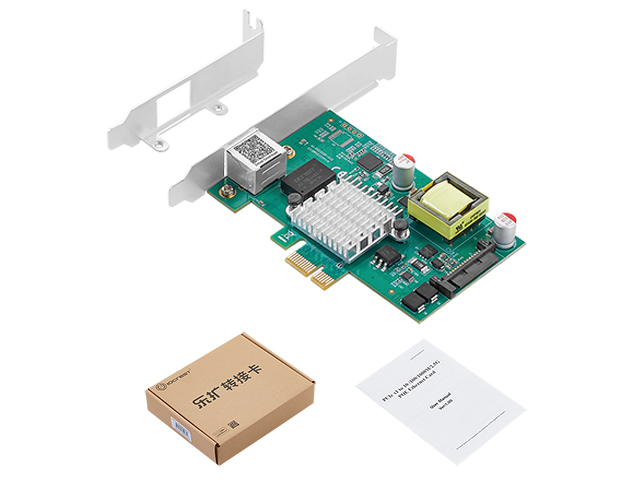 PCIe转单口2.5G POE图像采集卡，IO-PCE225P-GLAN 乐扩