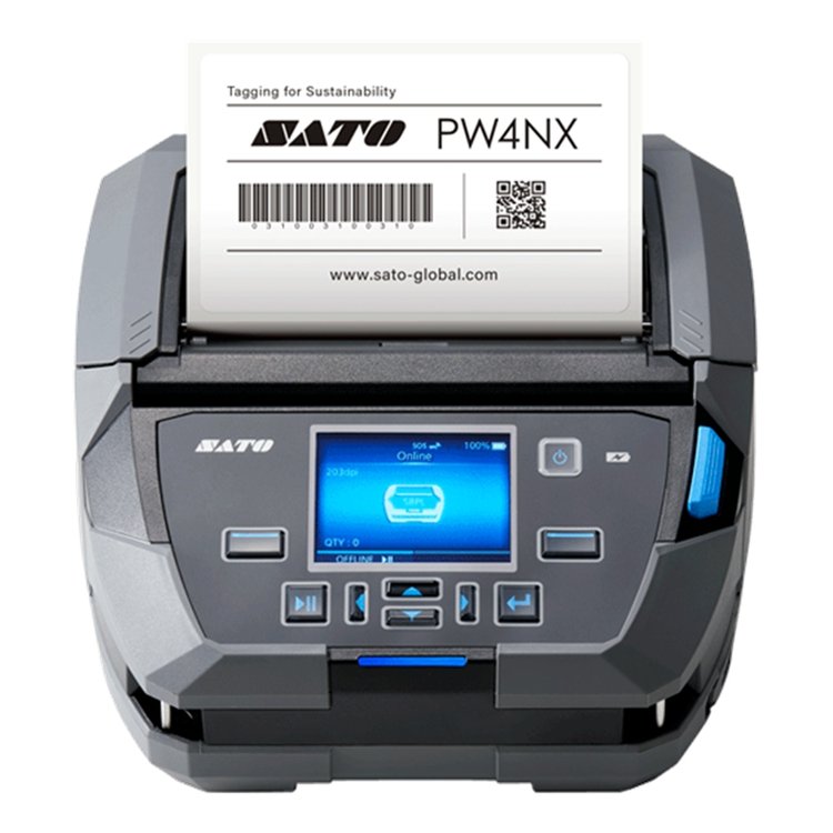 佐藤PW4NX移动便携式标签打印机 热敏式条码打印机203dpi TFT彩色
