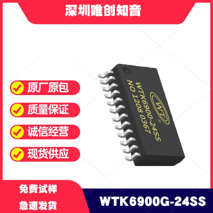 WT唯创 声控灯具芯片 离线语音识别IC方案商 识别指令可定制 DAC