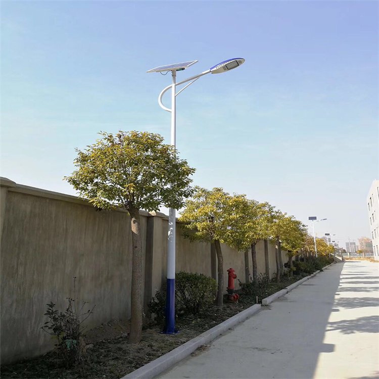 新农村LED50W户外5米6米超亮 乡村道路锂电池太阳能 led灯