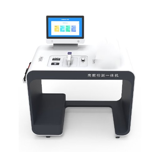 岗前健康检测一体机 助力职工上岗安全 健康检测+考勤打卡 白色