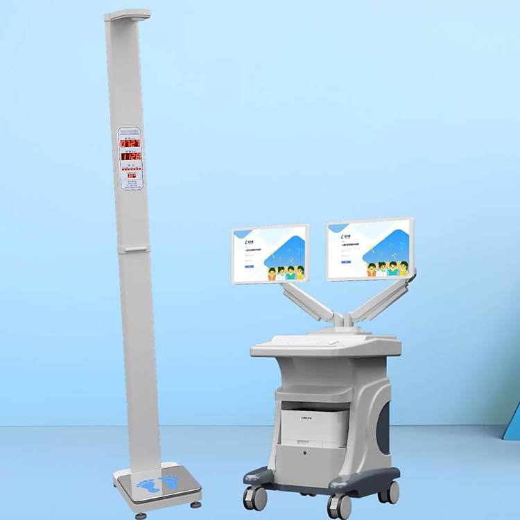 儿童生长发育评估仪系统 婴幼儿全自动身高体重秤 蓝色