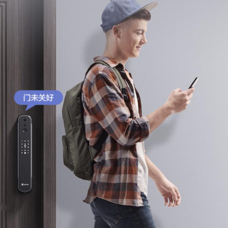 萤石智能视频锁 持续续航 虚位密码 童锁设计 别墅指纹锁 铝合金
