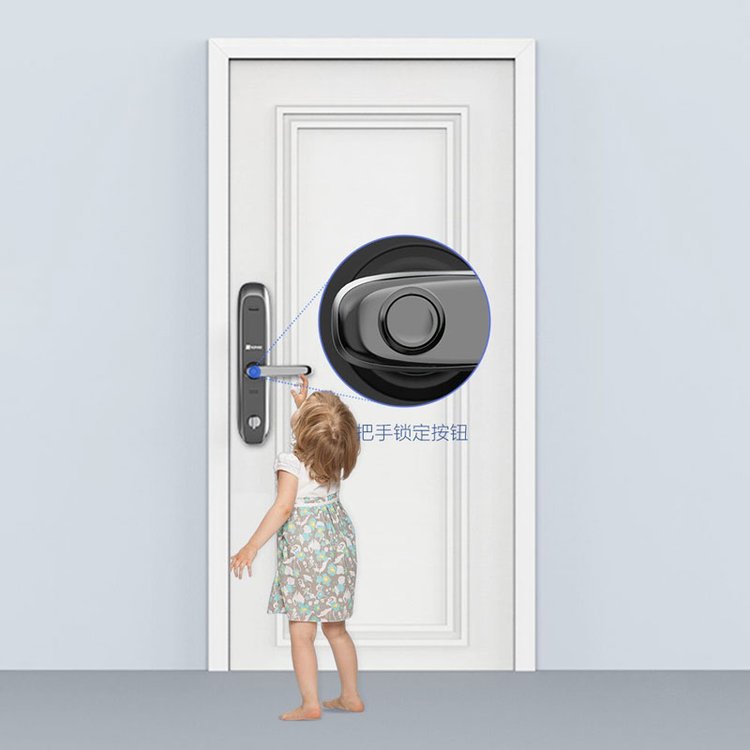 萤石智能家居 握开式指纹锁 一握即开6种解锁方式 密码锁 CS-DL20C