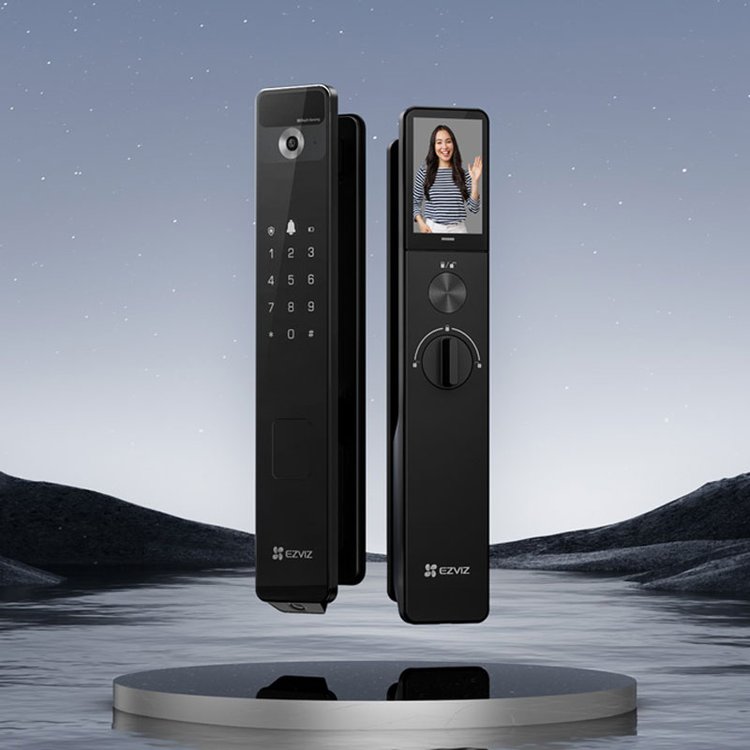 萤石智能家居门锁 人脸视频锁全景看护全自动开关锁 C级真插芯