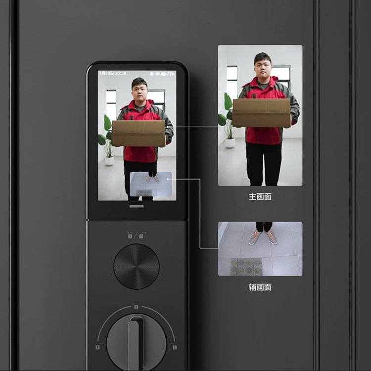 萤石智能家居门锁 人脸视频锁全景看护全自动开关锁 C级真插芯