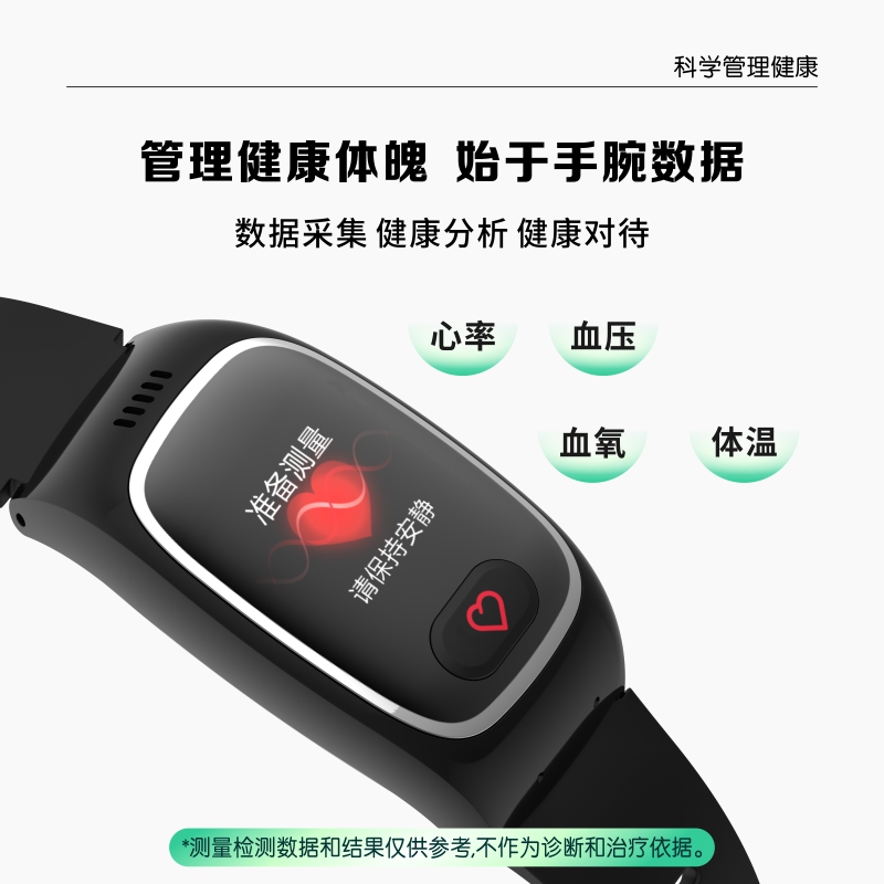 4G定位待机王老人健康监测防走丢定位手环适老化礼品特殊人群  腕带式