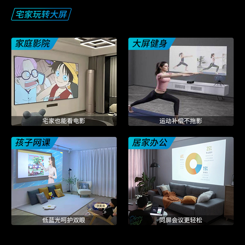 极米坚果K6投影仪家用卧室便携家庭影院1080P高清4k智能投影机 LCD