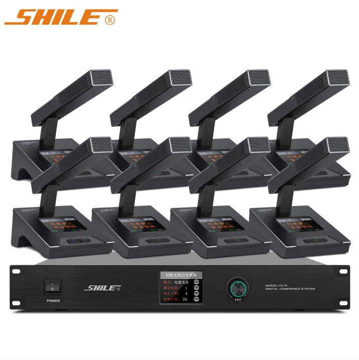 无线方管话筒 手拉手会议扩声 远距离拾音清晰入耳 黑色