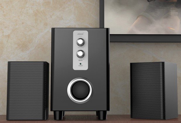 SADA D-200T笔记本台式机电脑音响木质小音箱蓝牙重低音炮 黑色