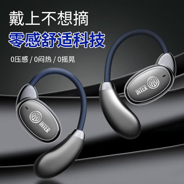 蓝牙耳机骨传导概念挂耳式无线不入耳开放式跑步长续航 黑色/白色