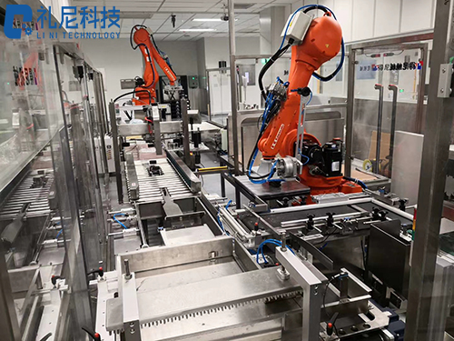 F-500型机器人码垛机 圆通纸箱码垛 打包自动化输送线生产 白色