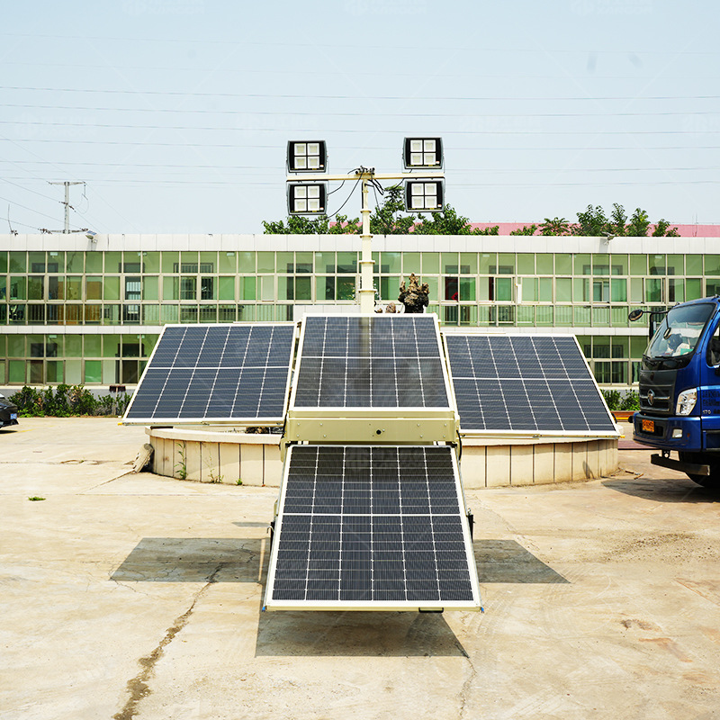 太阳能移动照明车 移动升降户外夜间照明灯塔  白色