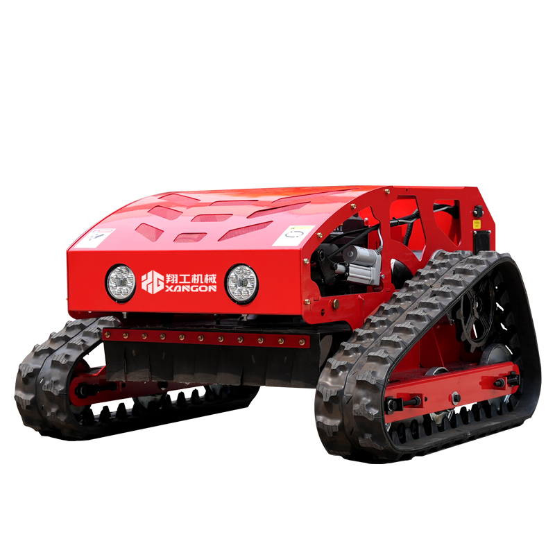 小型遥控碎草机草坪修剪设备履带式打草割草机 红素