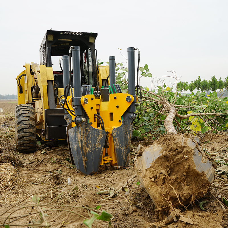 带土球挖树机 苗圃林木断根移树机 瓣式绿化带挖树机械 鸿信重工