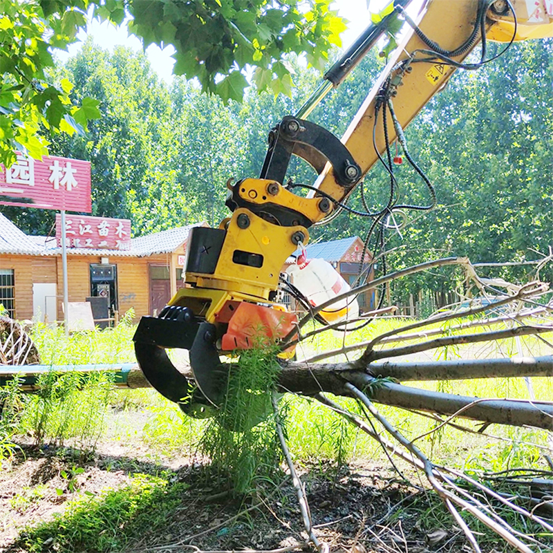 全自动智能伐木去枝截断一体机 360度多功能抱夹据伐木机 鸿信