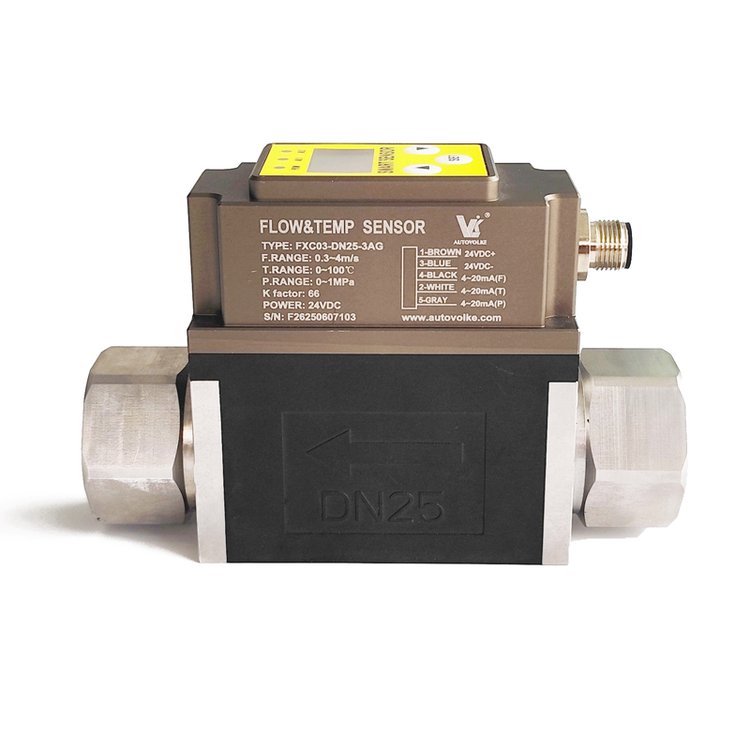 智能流量压力温度传感器 小管径流量表 液体叶轮流量计 FXC03