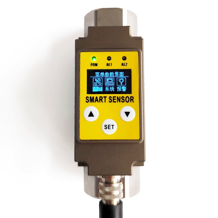 一体式流量压力温度传感器 三模拟量输出 小口径叶轮式流量计 304不锈钢接口