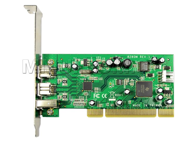 PCI转1394口视频采集卡，11394A口+2个1394B，IO-PCI8280-2B1A 乐扩