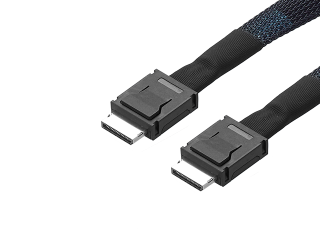 Oculink SFF8611 x4转SFF8611 x4 0.5M,IO-CAB861244 乐扩