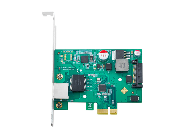 PCIe转单口2.5G POE图像采集卡,IO-POE225L-GLAN 短铁片