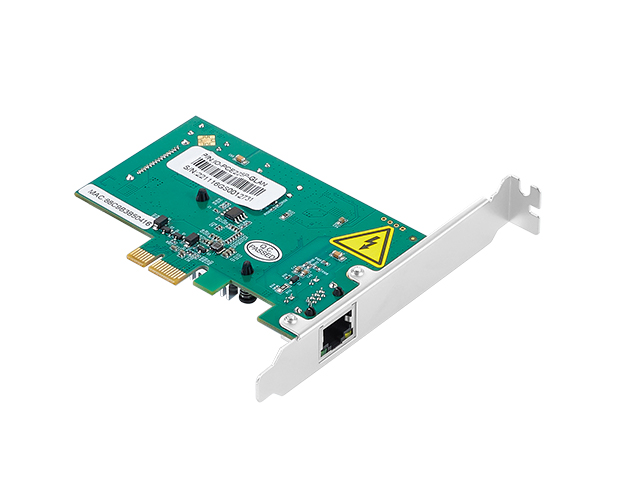 PCIe转单口2.5G POE图像采集卡，IO-PCE225P-GLAN 乐扩